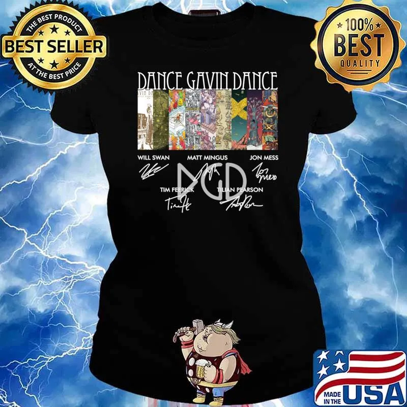 Dance Gavin Dance Will Swan Matt Mingus Signatures Vintage T-Shirt Ladies tee