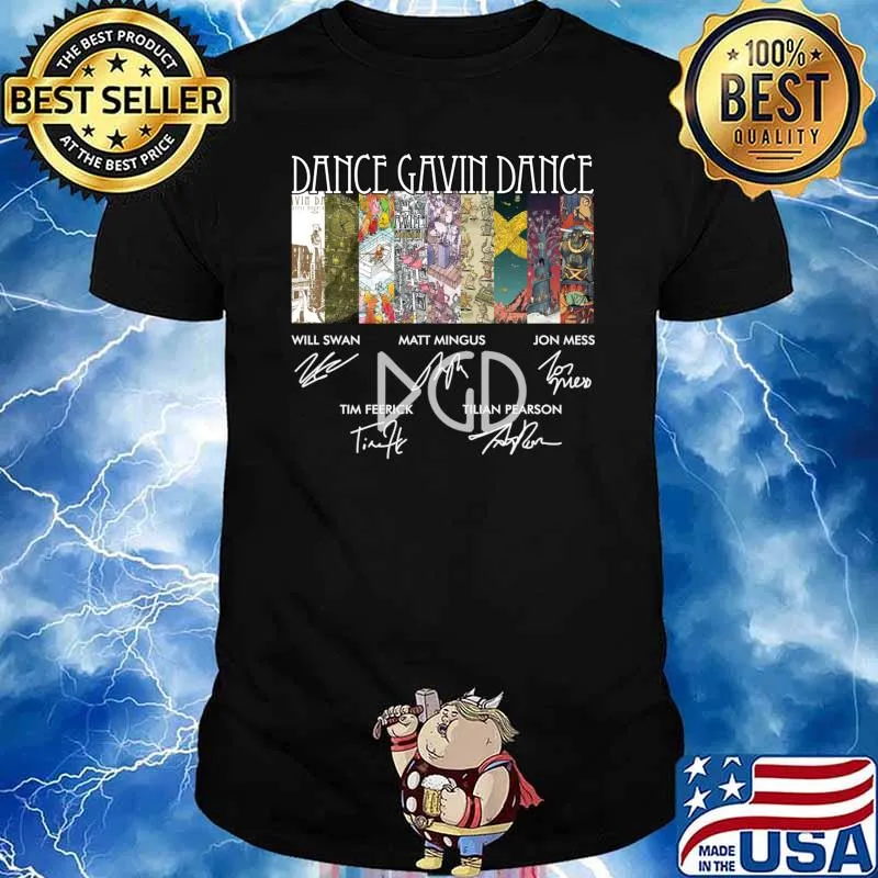 Dance Gavin Dance Will Swan Matt Mingus Signatures Vintage T-Shirt
