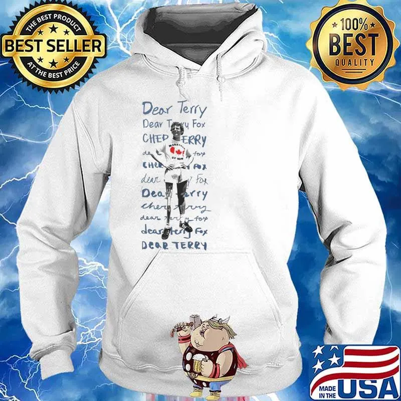 Deor Terry dear Terry Fox chep Terry Marathon of home canada map flag s Hoodie