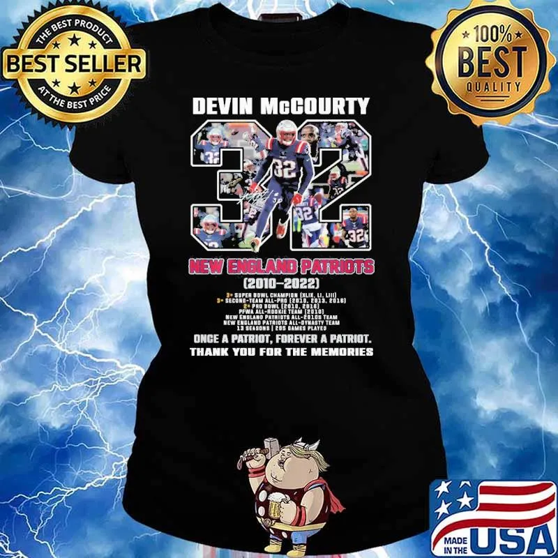 Devin McCourty New England Patriots 2010-2022 thank you for the memories signature s Ladies tee