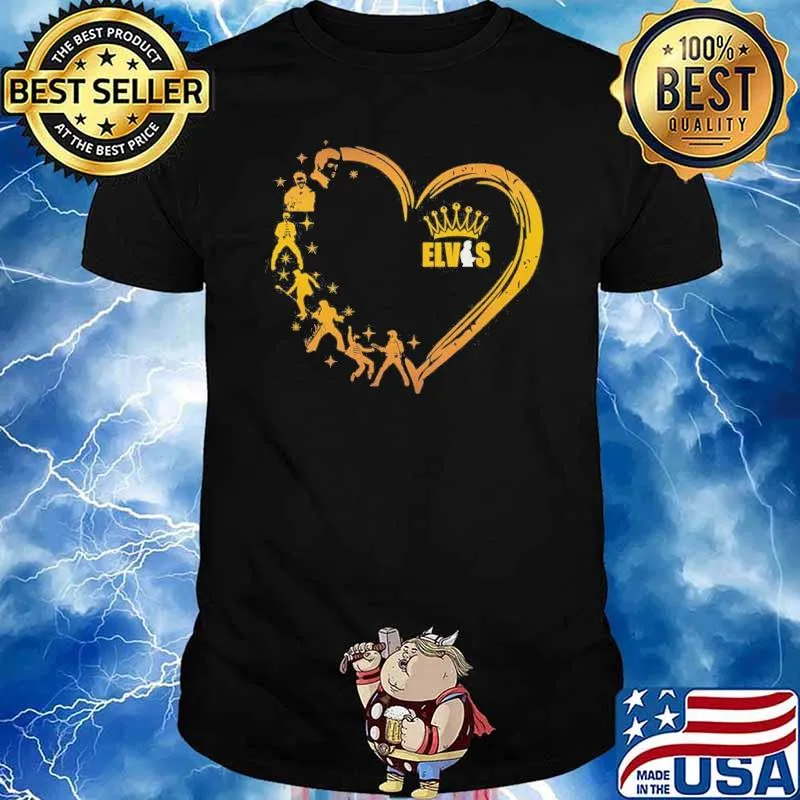 Elvis singer love heart diamond shirt