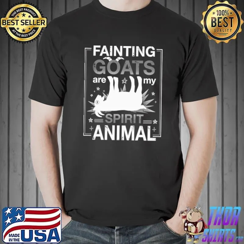 Fainting Goats Are My Spirit Animal Stars T-Shirt Unisex