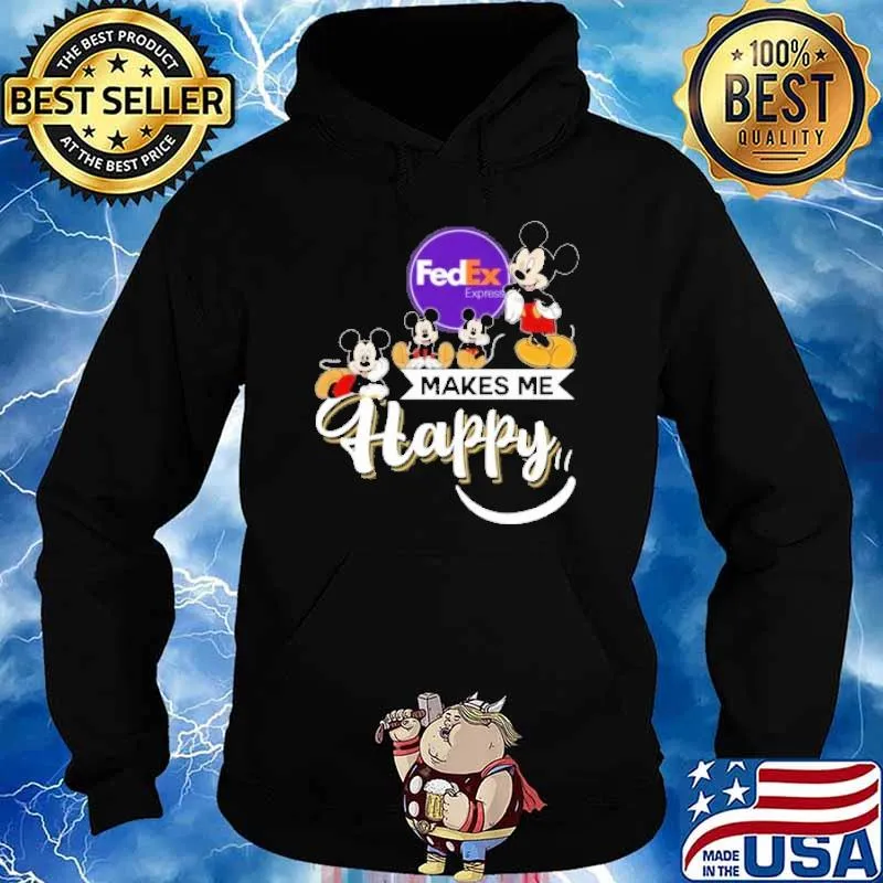 FedEx express makes me happy mickey mouse s Hoodie