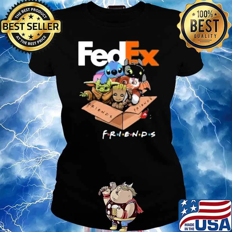 FedEx friends baby yoda Stitch toothless groot s Ladies tee