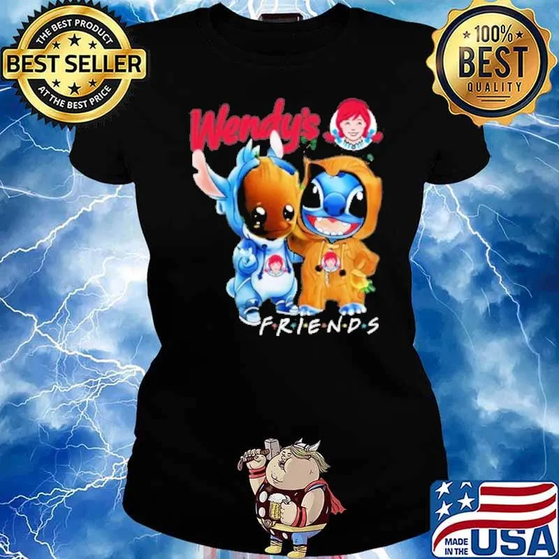 Groot and stitch wendy's friends s Ladies tee