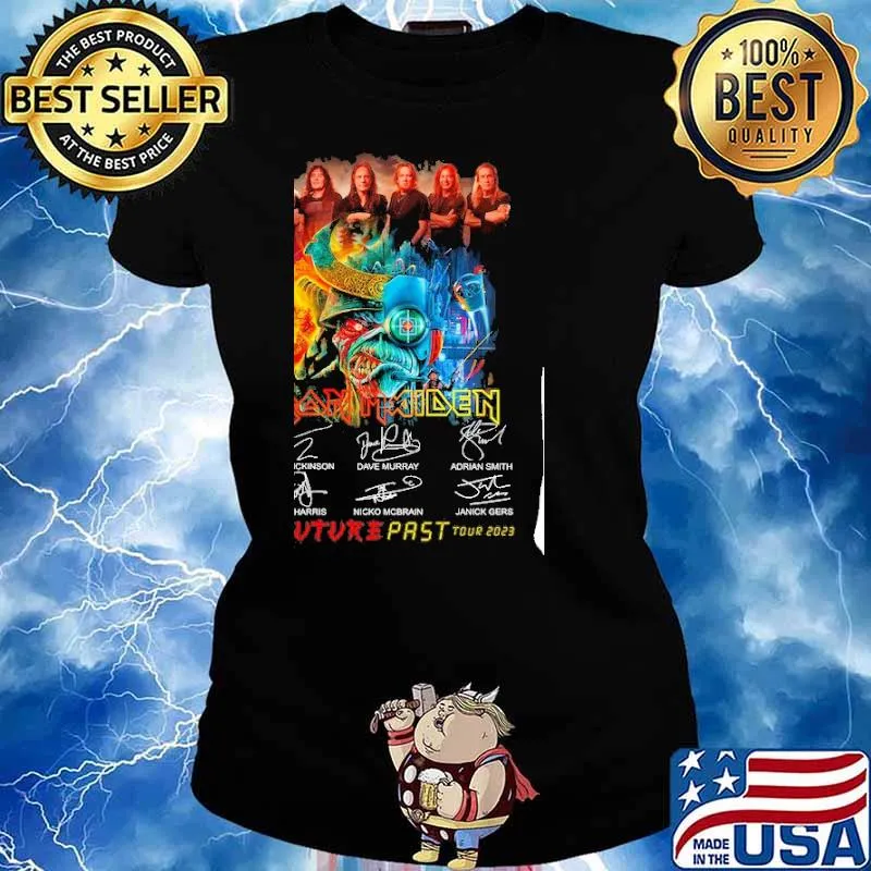 Iron Maiden future past tour 2023 signatures s Ladies tee