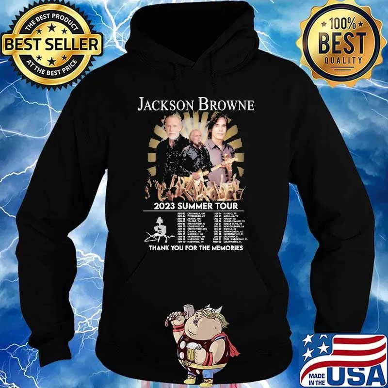 Jackson Browne 2023 summer tour thank you for the memories signature s Hoodie
