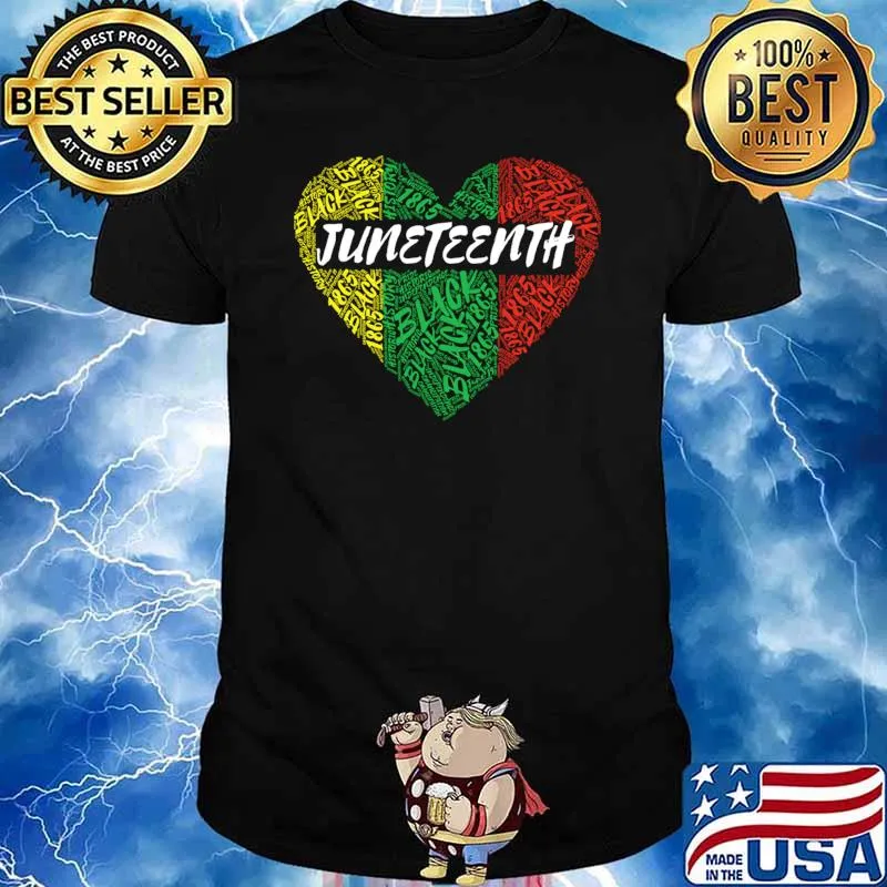 Juneteenth Heart Celebrate African American Freedom June 19 T-Shirt