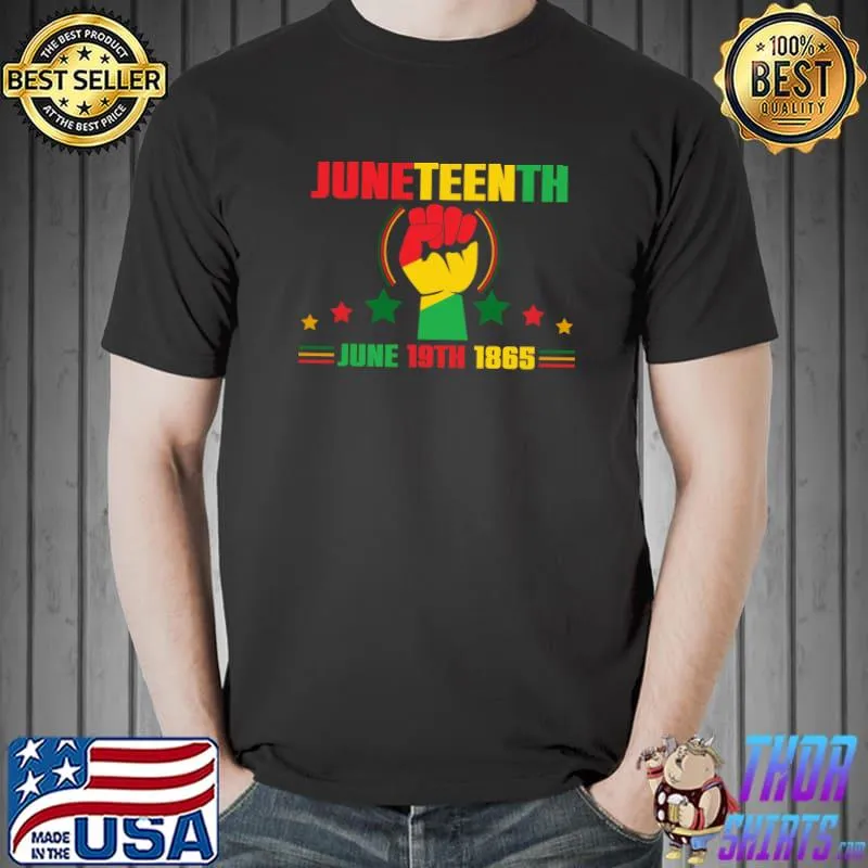 Juneteenth June 19 1865 Stars African American T-Shirt