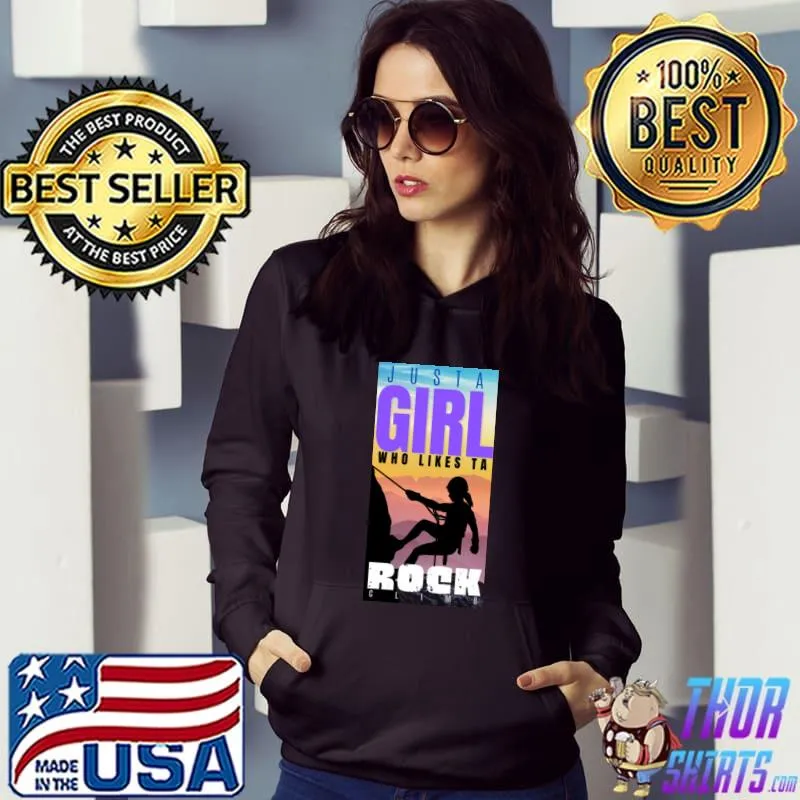 Just a girl who likes ta climb retro mountain T-Shirt Hoodie