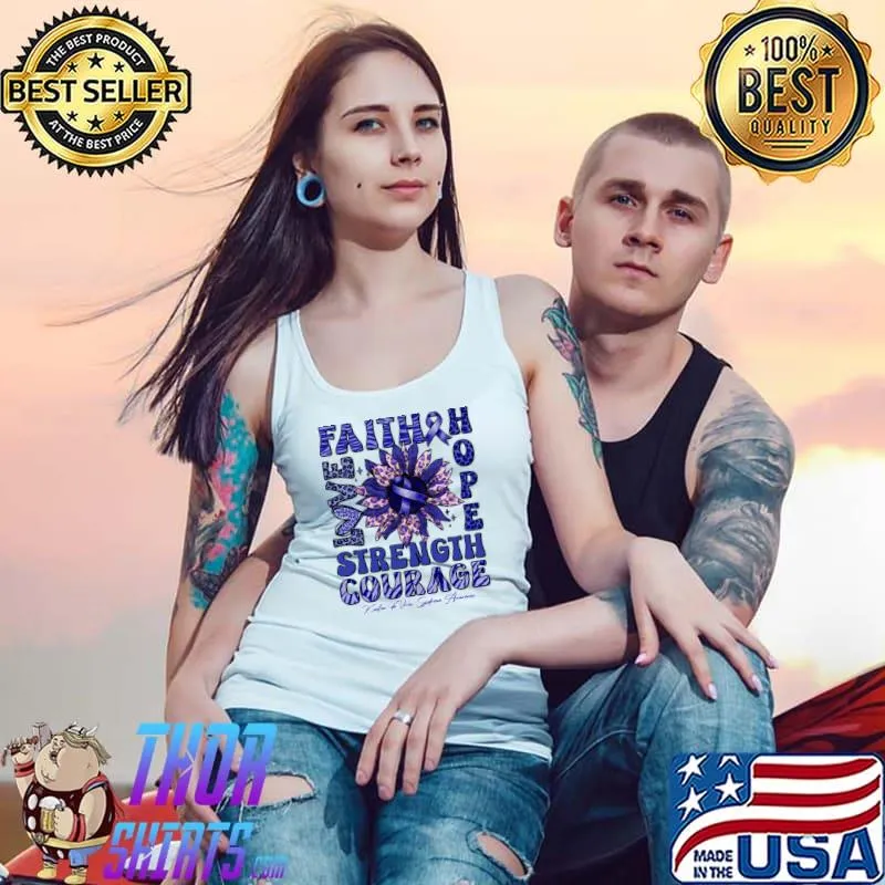 Koolen-de vries syndrome awareness sunflower strong faith love T-Shirt Tank Top