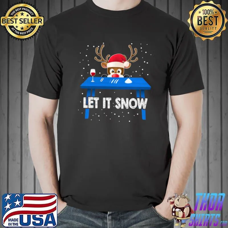 Let It Snow Santa Cocaine Christmas T-Shirt
