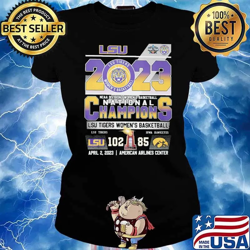 LSU Tigers women's basketball NCAA Division I women's basketball nationla champions American airlines center s Ladies tee