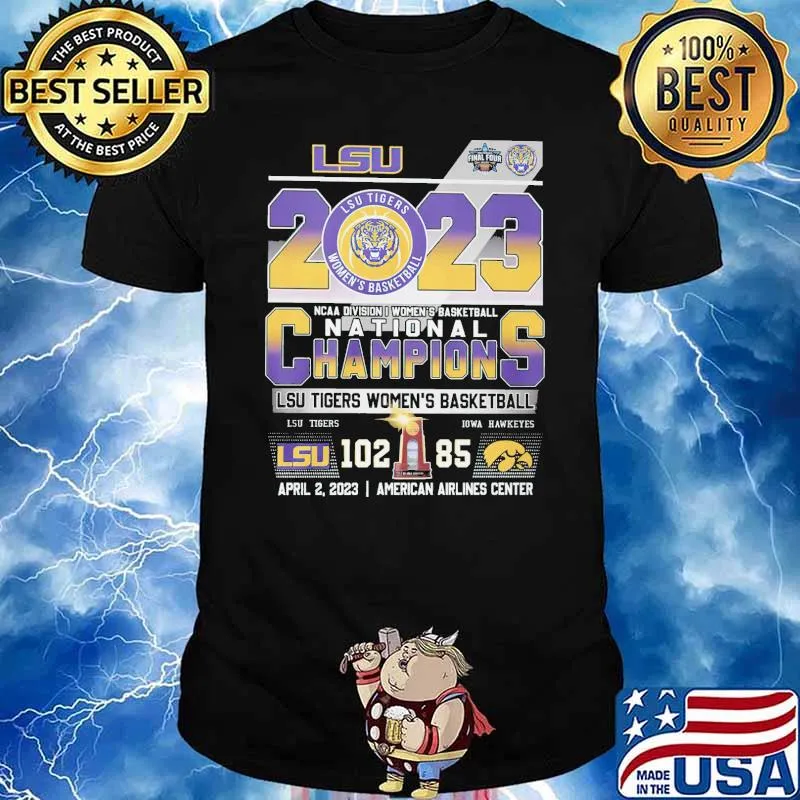 LSU Tigers women's basketball NCAA Division I women's basketball nationla champions American airlines center shirt