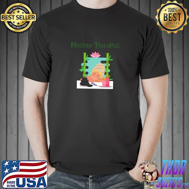 Massage Therapist Bamboo Candle Lotus Flower T-Shirt