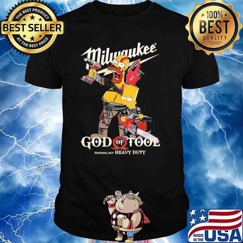 Milwaukee god of tool nothing but heavy duty Simpson shirt