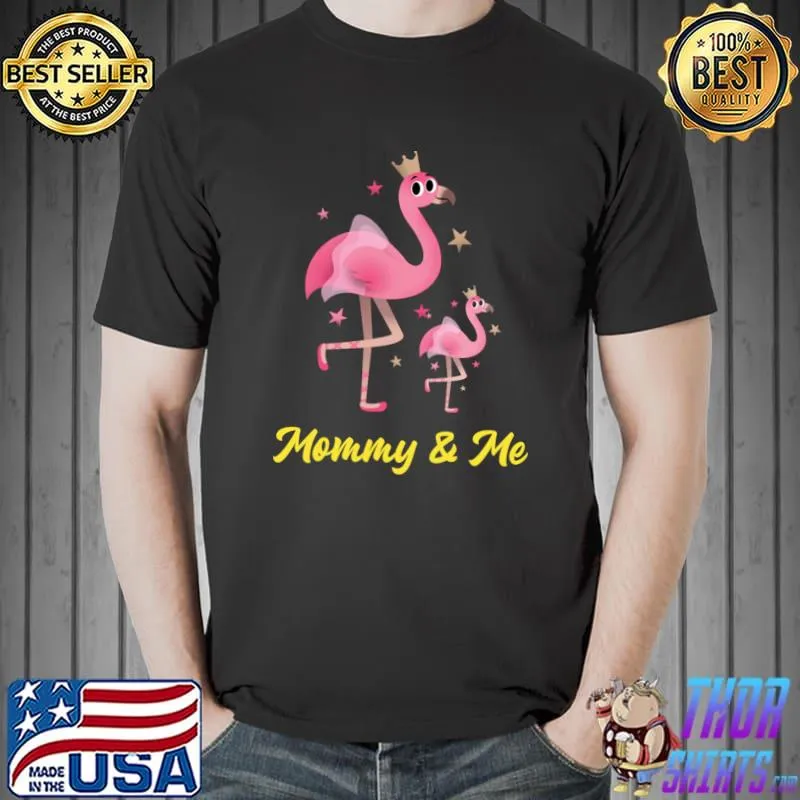 Mommy & Me Mommy And Baby Flamingo Graphic T-Shirt Unisex
