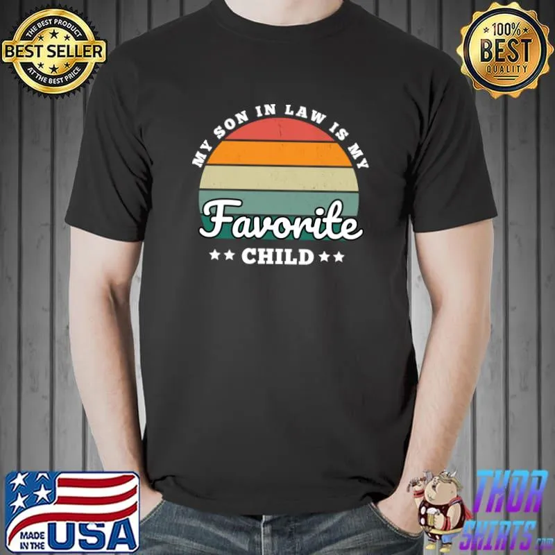 My Son In Law Is My Favorite Child My Son-In-Law Stars Vintage Sunset T-Shirt Unisex