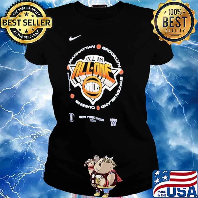 New York Knicks Nike 2023 NBA Playoffs Mantra all in all one Knicks Shirt Ladies tee