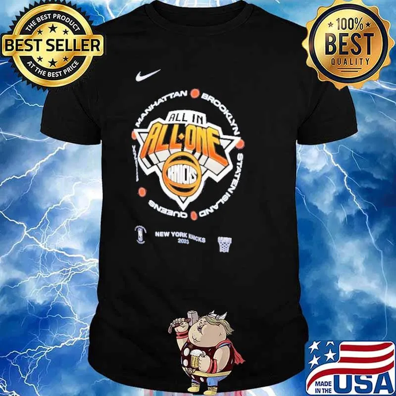 New York Knicks Nike 2023 NBA Playoffs Mantra all in all one Knicks Shirt