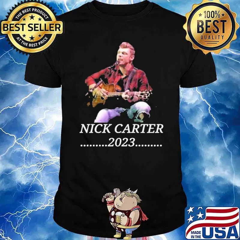 Nick Carter 2023 singer guitar shirt
