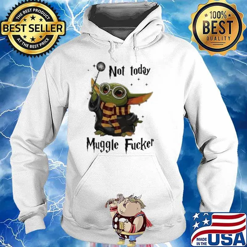 Not today muggle fucker harry potter baby yoda s Hoodie
