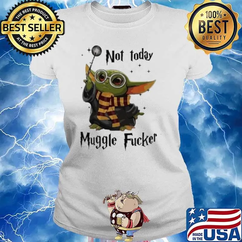 Not today muggle fucker harry potter baby yoda s Ladies tee