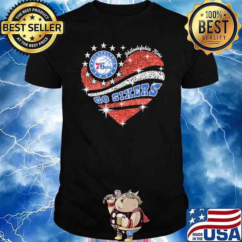 Philadelphia 76ers go sixers diamond heart shirt