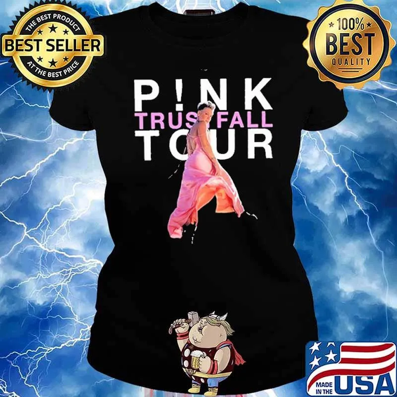 Pink On Tour Trustfall Tour 2023 s Ladies tee