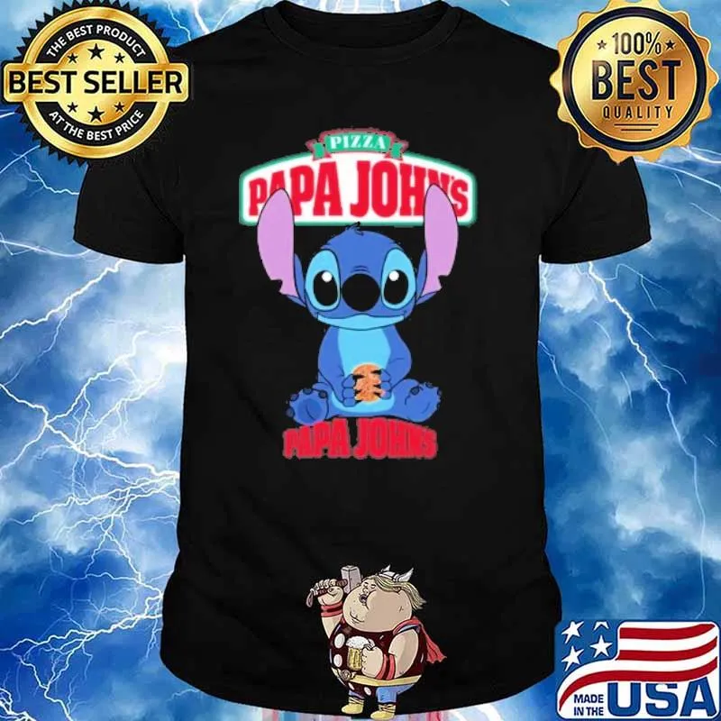 Pizza papa john's Stitch hug shirt