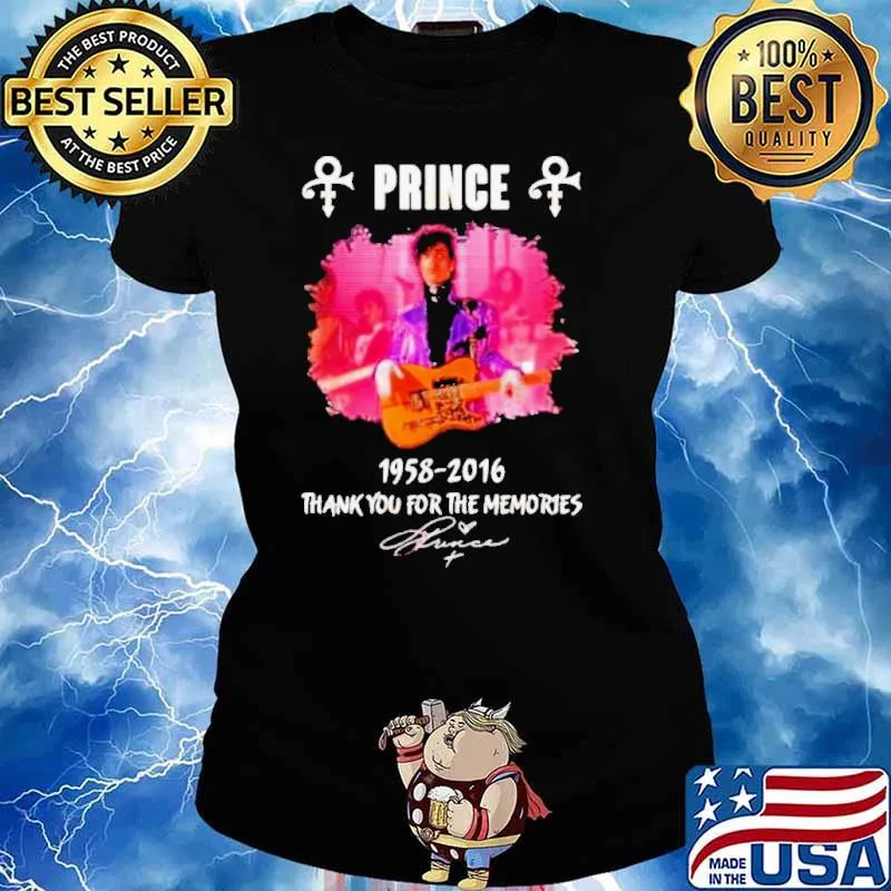 Prince 1958 – 2016 Thank You For The Memories signature s Ladies tee