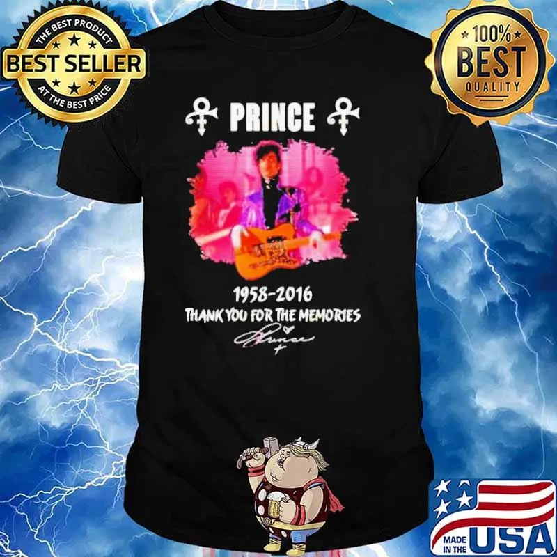 Prince 1958 – 2016 Thank You For The Memories signature shirt