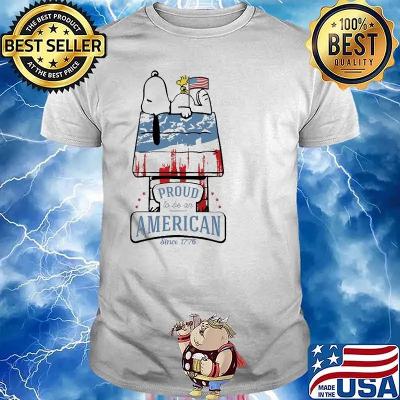 Proud to be an American since 1776 snoopy and woodstocks shirt