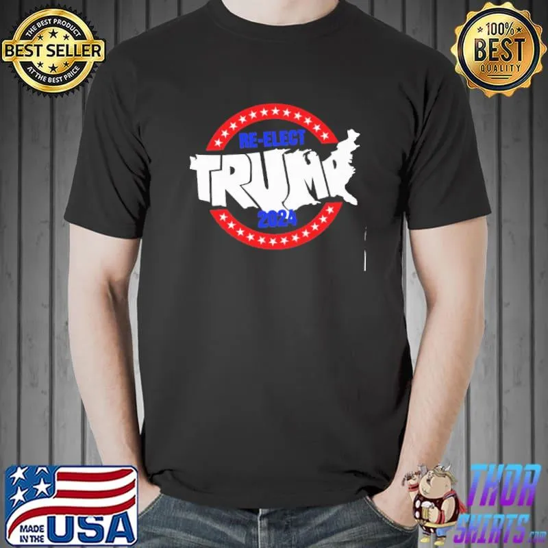 Re Elect Trump 2024 map shirt
