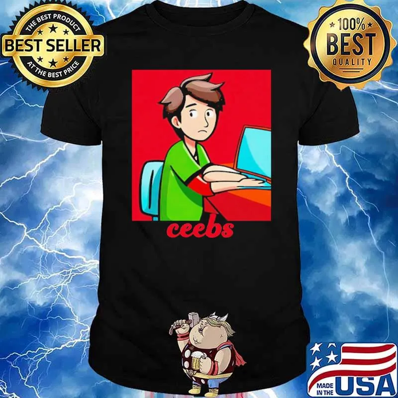 Red Graphic Ceebs Can’t Be Bothered computer shirt
