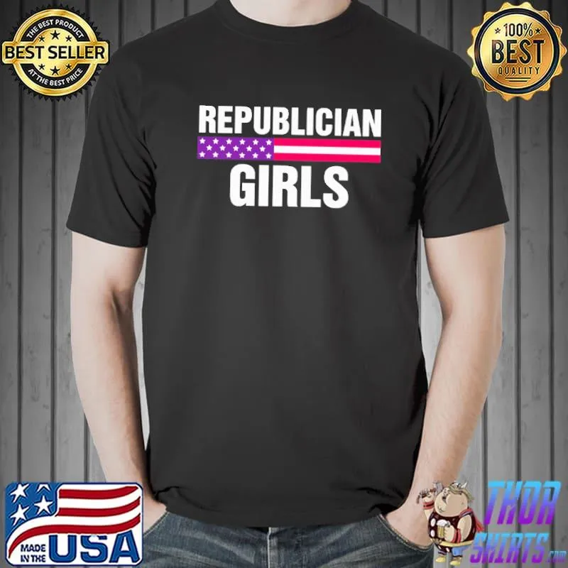 Republician girls America flag shirt