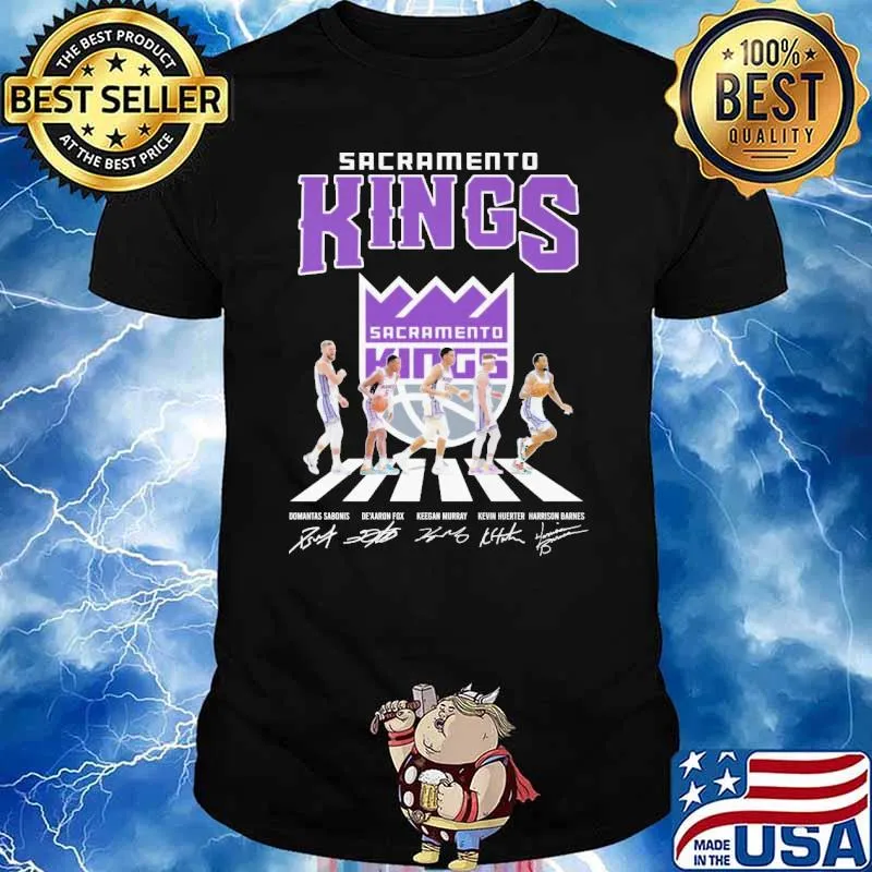 Sacramento kings Walking Abbey Road signatures shirt