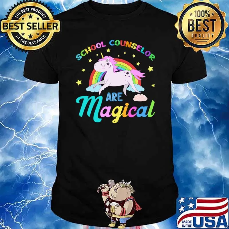 School counselor are magical unicorn rainbow stars T-Shirt