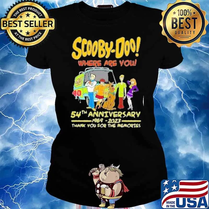 Scooby Doo where are you 54th anniversary 1964-2023 thank you for the memories s Ladies tee