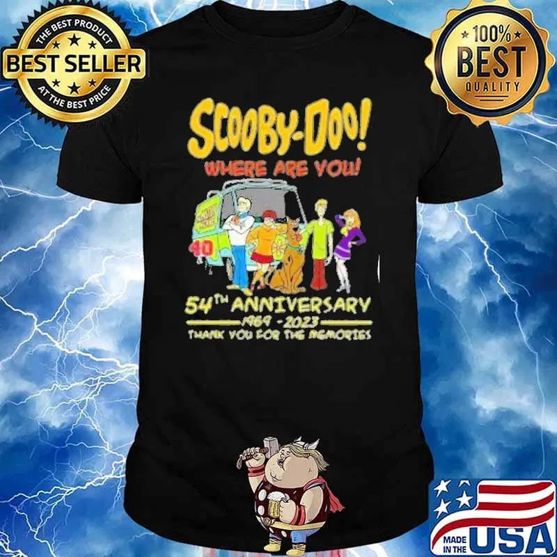 Scooby Doo where are you 54th anniversary 1964-2023 thank you for the memories shirt