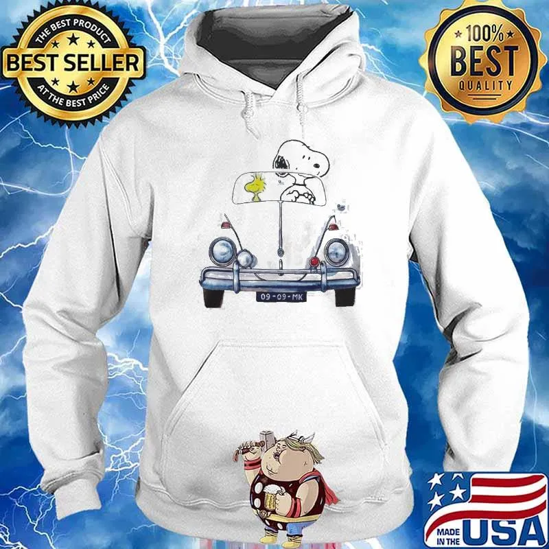Snoopy and woodstock drive car s Hoodie