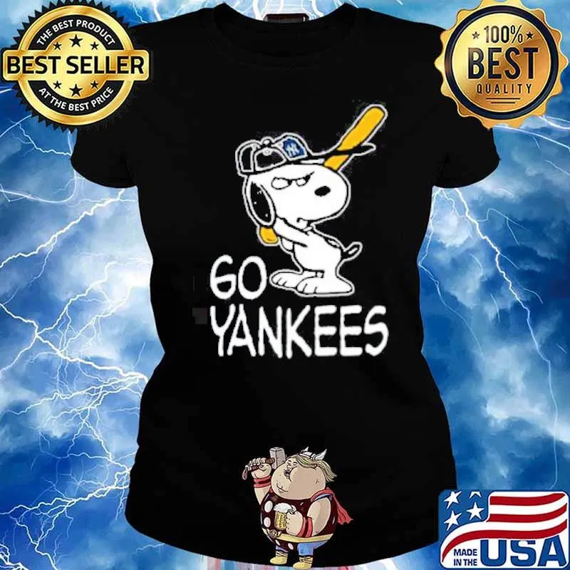 Snoopy Go New York Yankees sport s Ladies tee