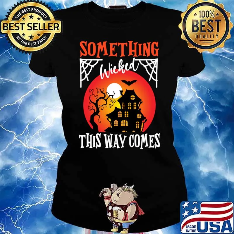Something Wicked This Way Comes Witch's House Blood Moon T-Shirt Ladies tee