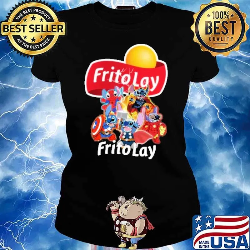 Spider man Captain America Thor stitch Frito Lay s Ladies tee