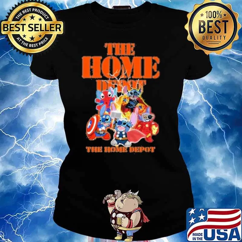 Spider man Captain America Thor stitch The home depot s Ladies tee