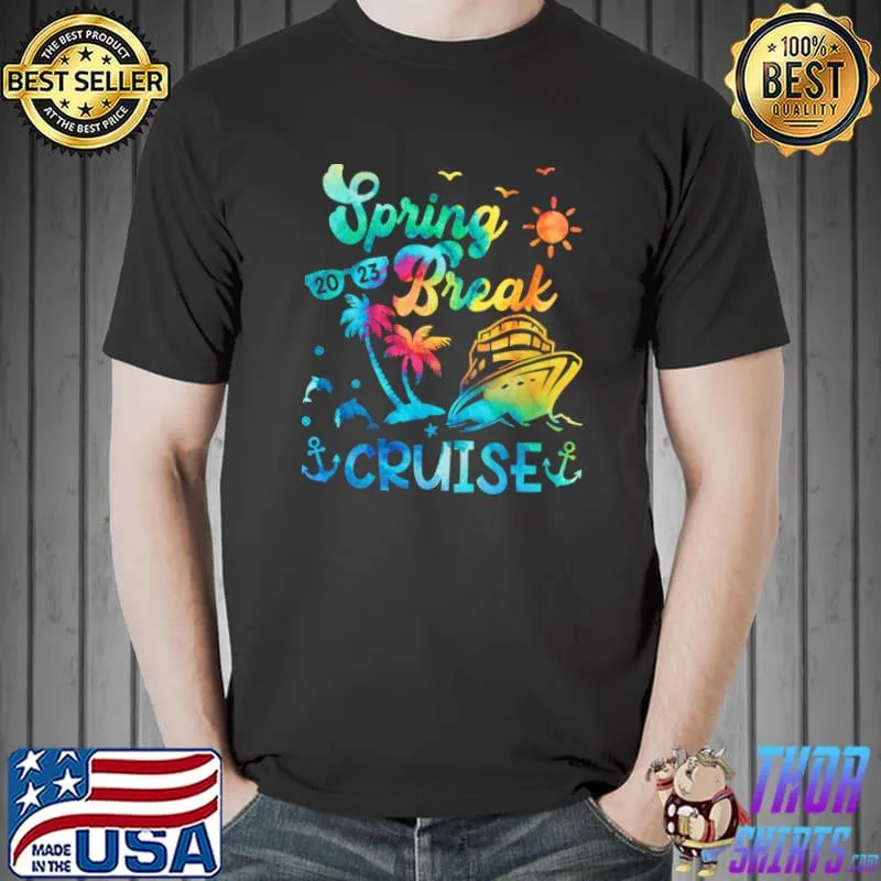 Spring Break Cruise 2023 Sunglasses Watercolors T-Shirt