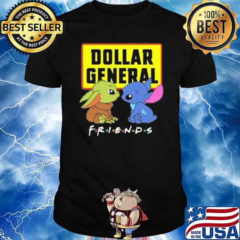 Stitch and Baby yoda Dollar general friends shirt
