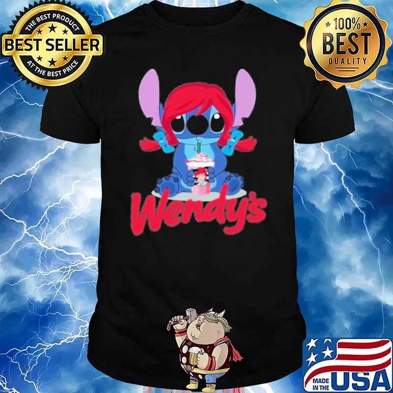 Stitch hug Wendy's girl shirt
