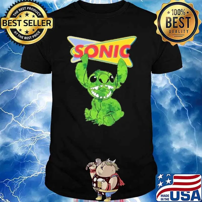 Stitch Patrick's day Irish SONIC DRIVE-IN shirt