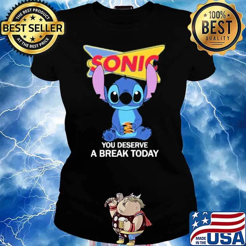 Stitch you deserve a break today SONIC DRIVE-IN s Ladies tee